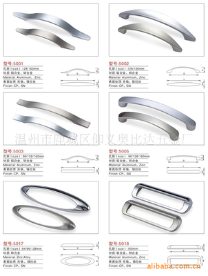 鋅合金櫥柜拉手5003 溫州市鹿城區仰義奧比達五金廠的優質選擇